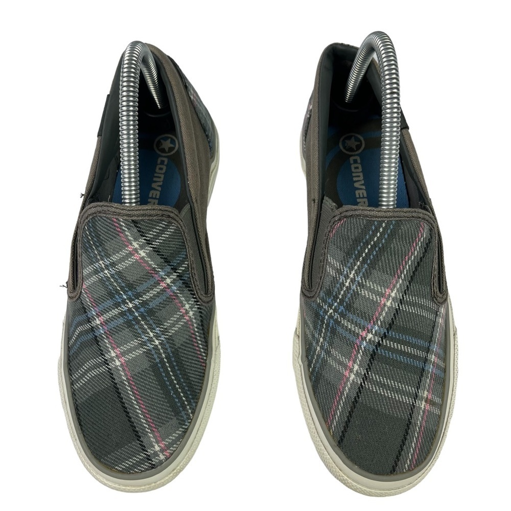 Converse Sneakers Unisex W7.5 M6 Plaid Slip On Shoes - Picture 4 of 11